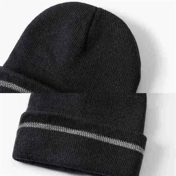 Adult Reflective Knit Beanie Hats