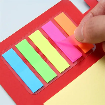 Transparent Button-Type Kraft Paper Notepad With Pen