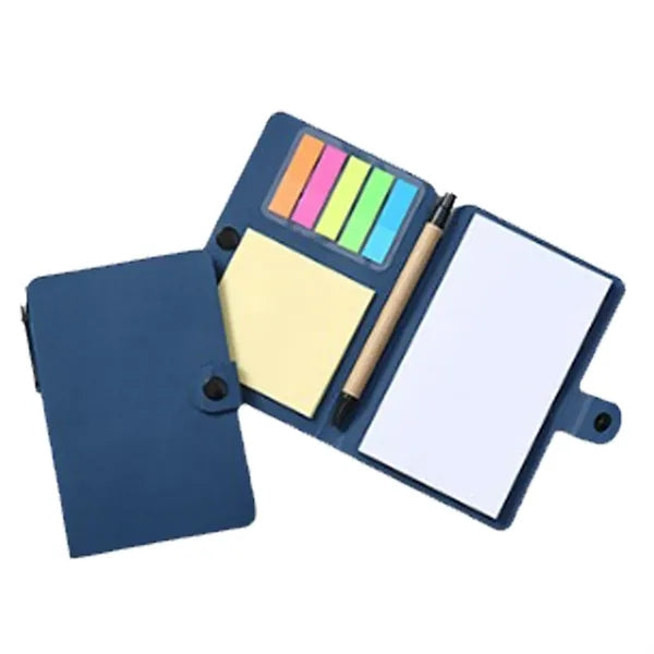 Transparent Button-Type Kraft Paper Notepad With Pen