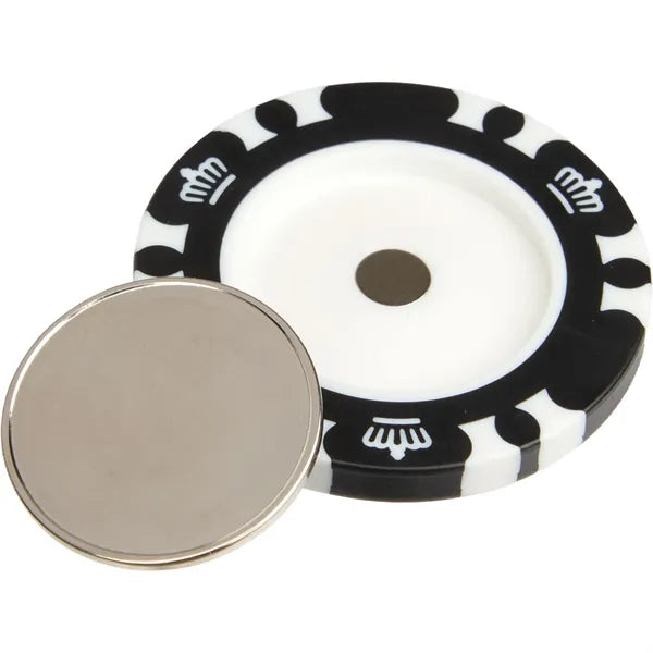 Recycled Poker Chip w/ Metal Ballmarker