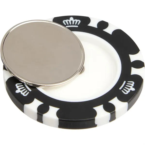Recycled Poker Chip w/ Metal Ballmarker