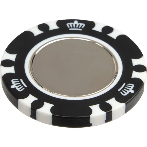 Recycled Poker Chip w/ Metal Ballmarker