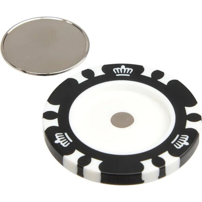 Recycled Poker Chip w/ Metal Ballmarker
