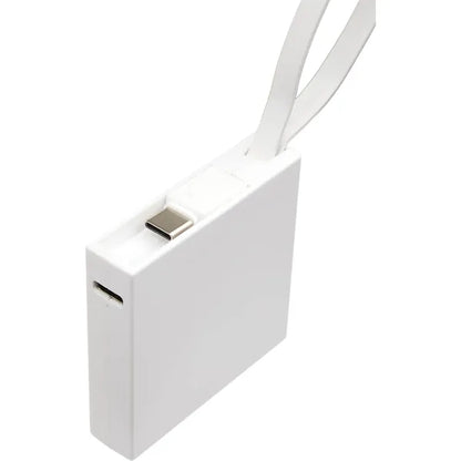 Recycled ABS 2000 mAh Power Bank with Type-C Cable