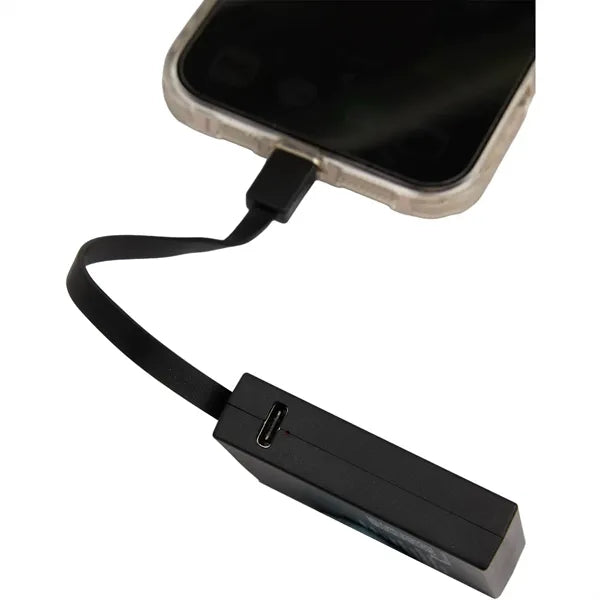 Recycled ABS 2000 mAh Power Bank with Type-C Cable