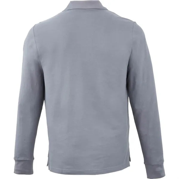 PALO Long Sleeve 100% Cotton Pique Polo - Men's