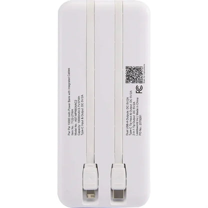 Pwr Pal 10000 mAh Power Bank with Integrated Cable