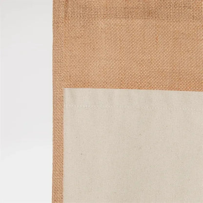 Jute Shopper Tote with Recycled Cotton Pocket