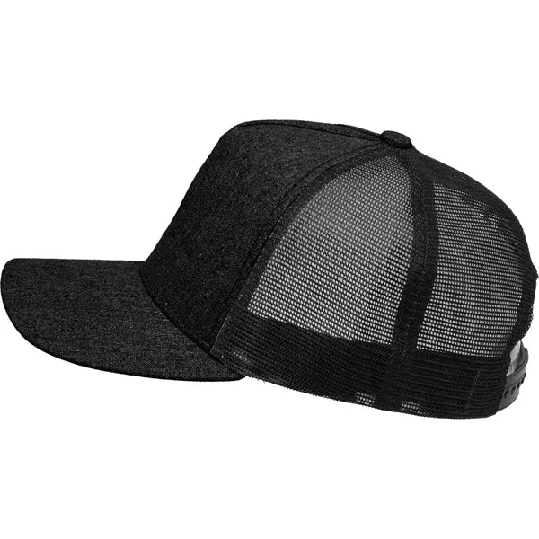 Recycled Cotton Canvas 5 Panel Mesh Back Ballcap