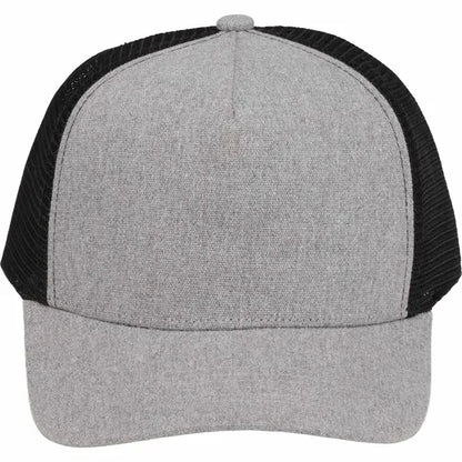 Recycled Cotton Canvas 5 Panel Mesh Back Ballcap