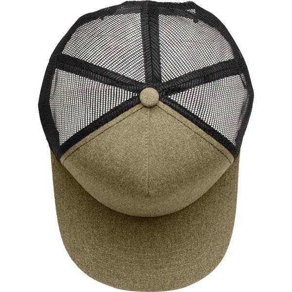 Recycled Cotton Canvas 5 Panel Mesh Back Ballcap