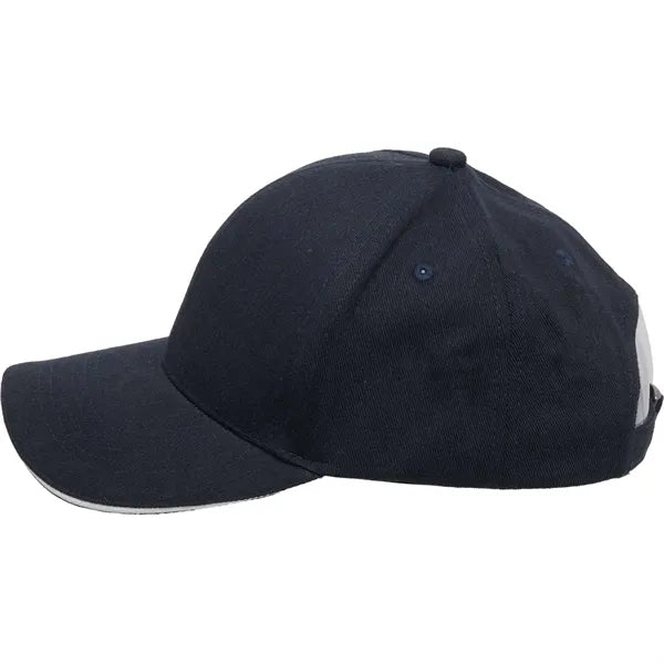 Recycled Cotton Twill 6 Panel Split Peak Ballcap