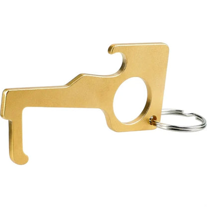 No Contact Keychain Bottle Opener - Brass