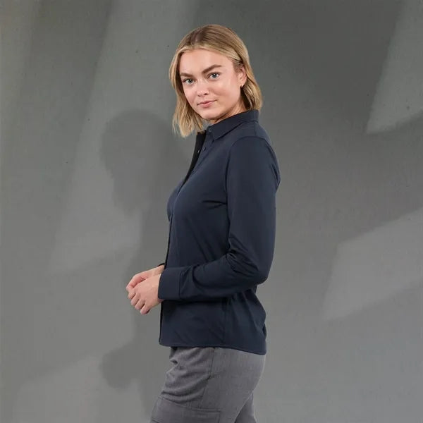 TATRA Eco Long Sleeve Knit Button Up Shirt-Women's
