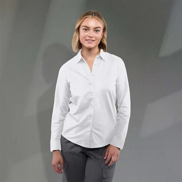 TATRA Eco Long Sleeve Knit Button Up Shirt-Women's