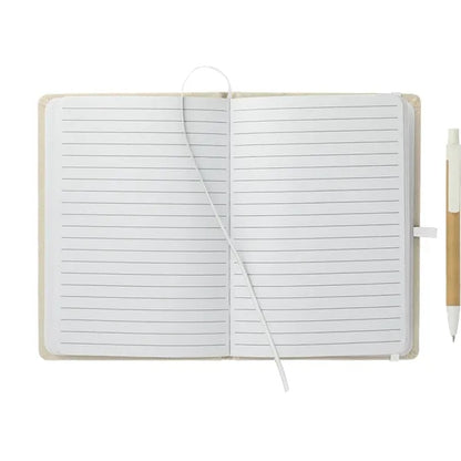 5" x 7" Organic Cotton Bound Notebook w/Pen