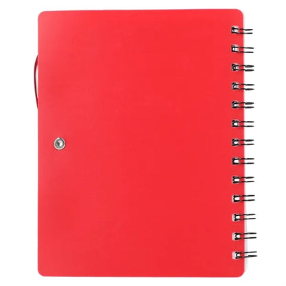 5" x 7" Recycled Dual Pocket Spiral Notebook w Pen