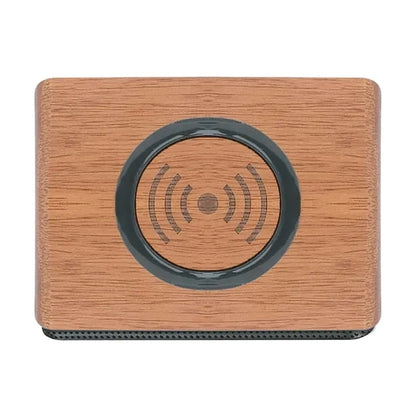 Wood Bluetooth Speaker with Wireless Charging Pad