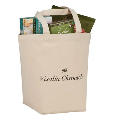 Herringbone 7oz Cotton Canvas Grocery Tote