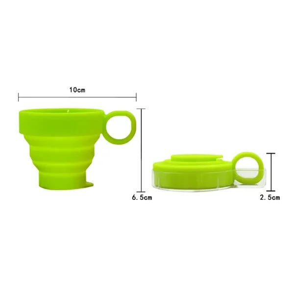 3oz. Collapsible Silicone Travel Cup with Handle