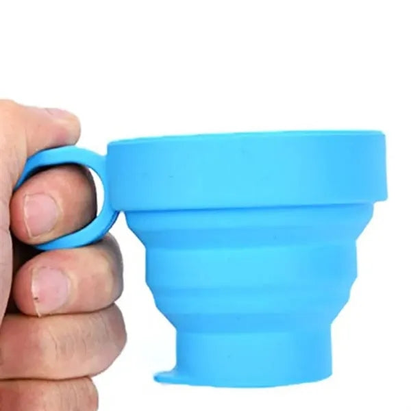 3oz. Collapsible Silicone Travel Cup with Handle