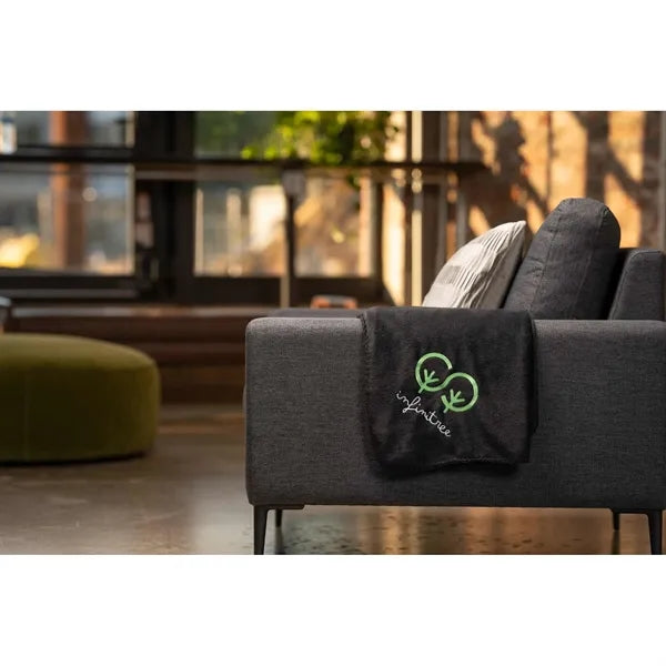 100% Recycled PET Fleece Blanket with RPET Pouch