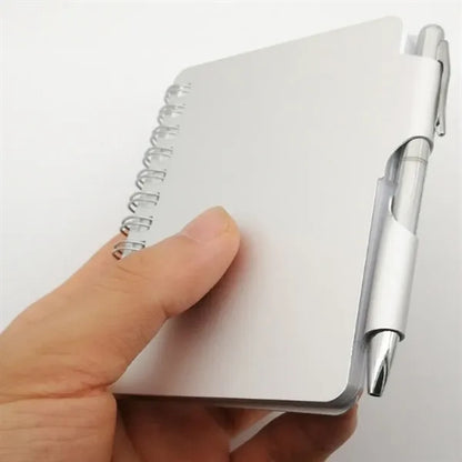 Spiral Notebook with Integrated Pen