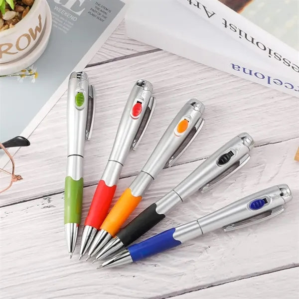 Multi-Function Ballpoint Pen with LED Flashlight
