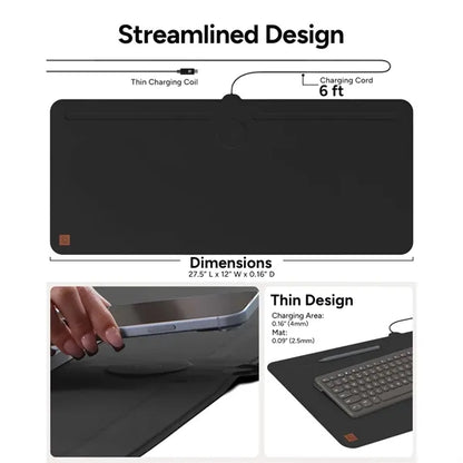 Zagg Desk Mat with Wireless Charging
