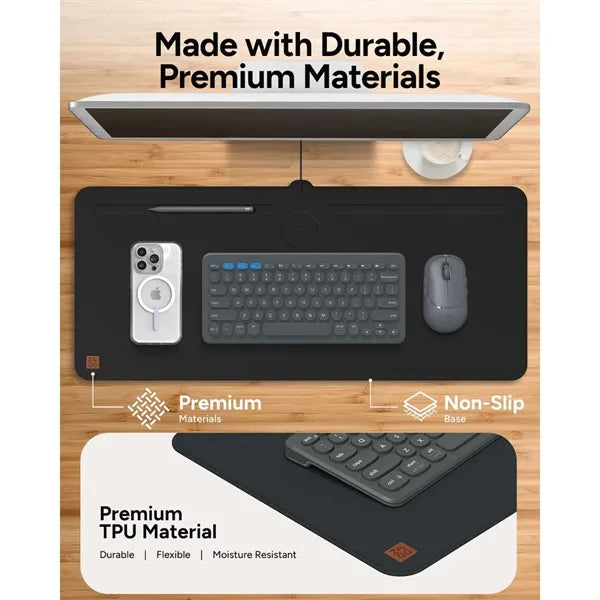 Zagg Desk Mat with Wireless Charging