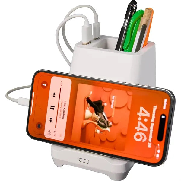 Desk Mate Organizer with Bluetooth Speaker and Hub