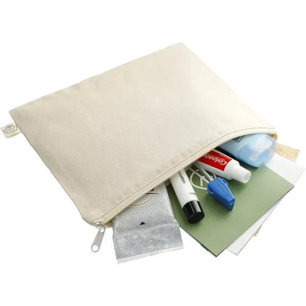 Organic Cotton Flat Travel Pouch