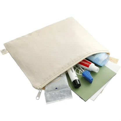 Organic Cotton Flat Travel Pouch
