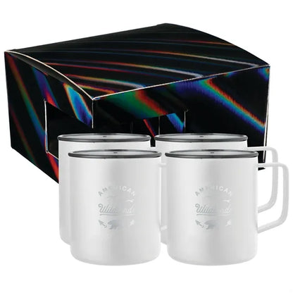 Rover Camp Mug 14oz Powder coated 4 in 1 Gift Set