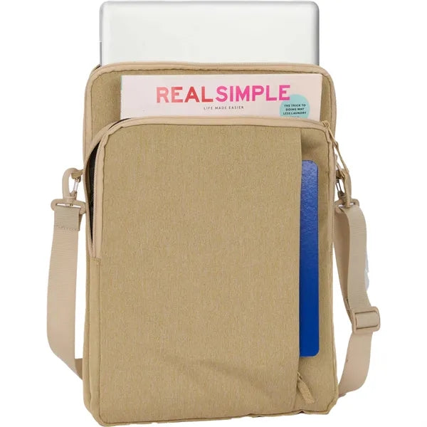 Vertical Recycled Messenger Bag