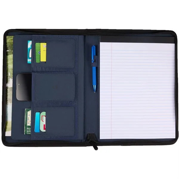 Puffer Zippered Padfolio with FSC© Recycled Paper