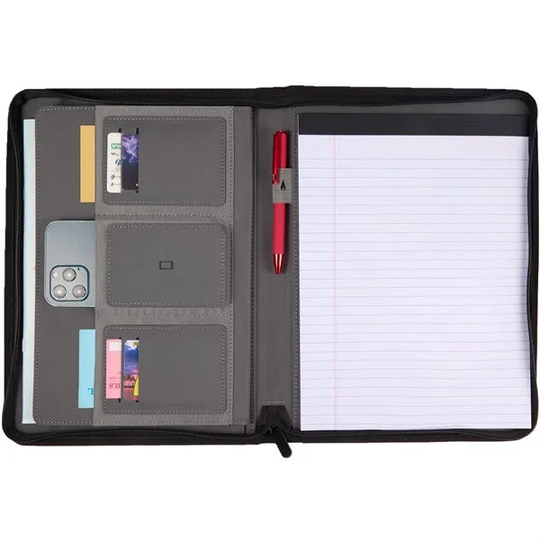 Puffer Zippered Padfolio with FSC© Recycled Paper