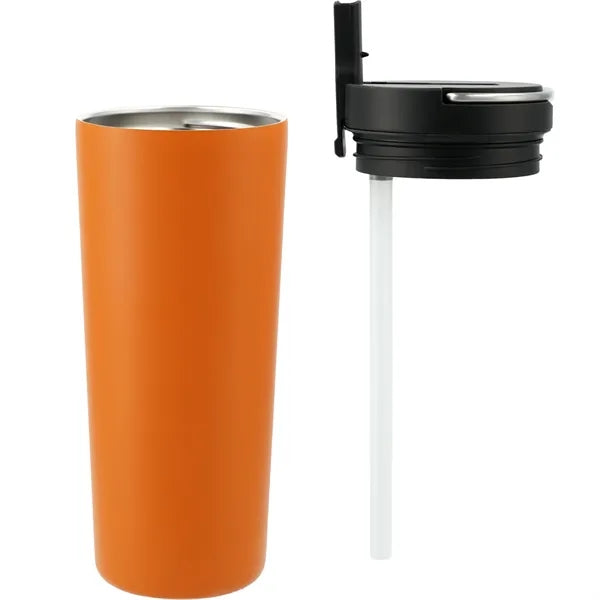 Thor Copper Insulated Tumbler 24oz Flip Straw Lid