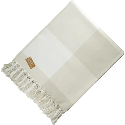 Field & Co. 100% Organic Cotton Check Throw Blanke