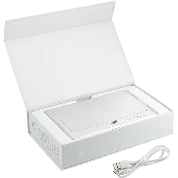 UV Sanitizer Desk Clock with Wireless Charging