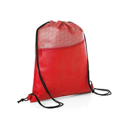 Hexagon Pattern Non-Woven Drawstring Backpack