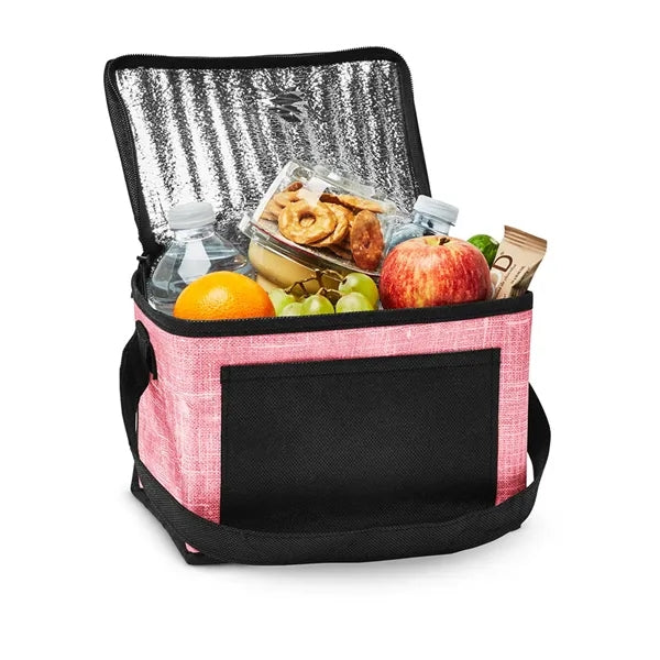 Denim Pattern Non-Woven 6-Pack Lunch Cooler Bag
