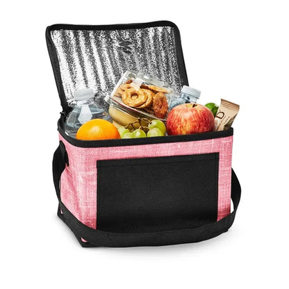 Denim Pattern Non-Woven 6-Pack Lunch Cooler Bag