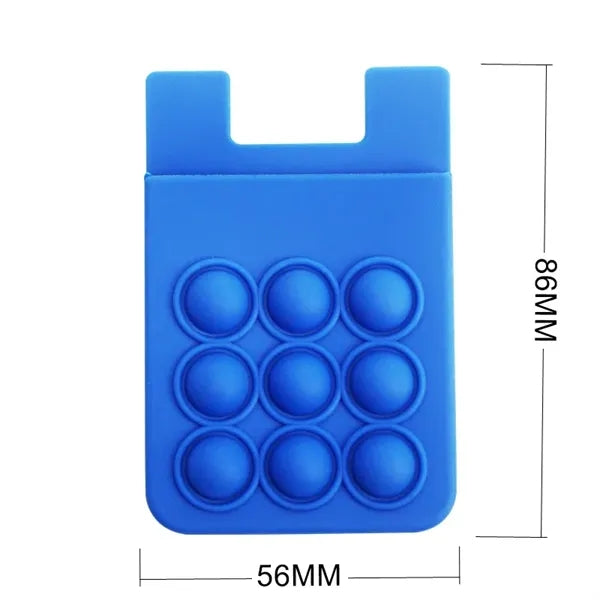 Push Pop Silicone Phone Wallet Card Holder