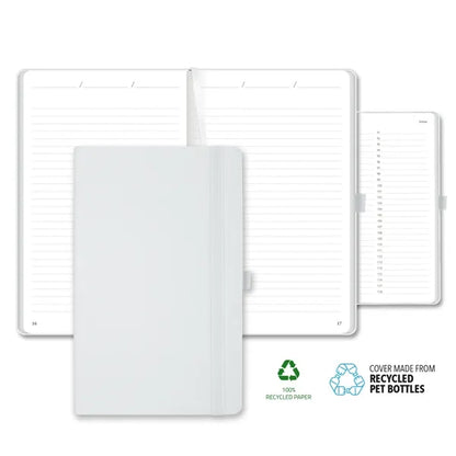 Oceano ECO rPET Medio Lined Recycled White Page Journal