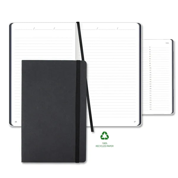 Carapace Medio Lined Recycled White Page Journal