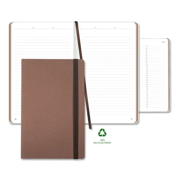 Carapace Medio Lined Recycled White Page Journal