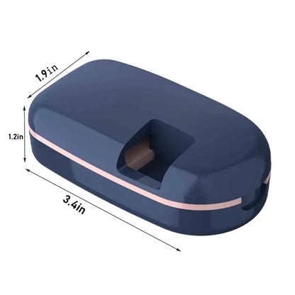 Portable Pill Box with Pill Cutter