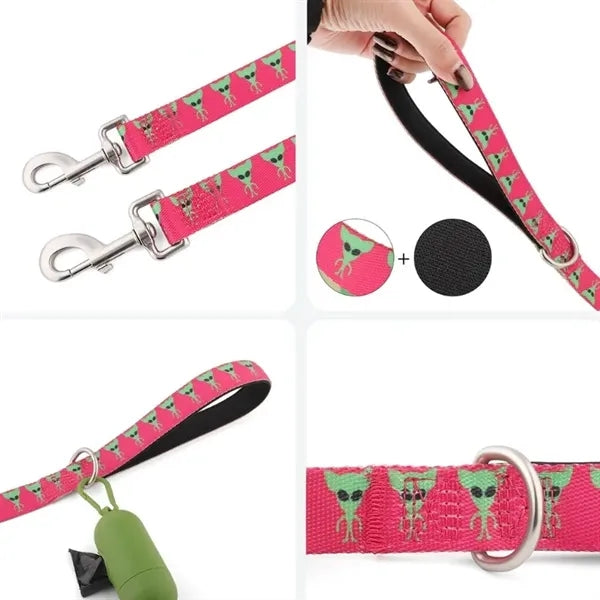 Printed Pet Leash with Metal Carabiner