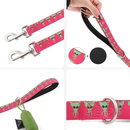 Printed Pet Leash with Metal Carabiner